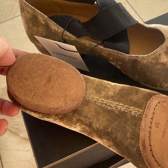 Uma Wang velvet  cross strap ballerinas EU39 NWT - Picture 14 of 14